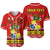 (Custom Personalised) Tonga Christmas Baseball Jersey Tongan Ngatu Kilisimasi Fiefia Ver.02 LT14 Red - Polynesian Pride