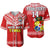 (Custom Text And Number) Tonga Rugby Baseball Jersey Mate Maa Tonga Pacific Ngatu White Ver.02 LT14 Red - Polynesian Pride