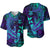 (Custom Personalised) Polynesian Baseball Jersey Purple Paradise Hawaiian Tribal Hammerhead Shark LT14 Purple - Polynesian Pride