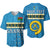 (Custom Personalised) Sanma Province Baseball Jersey Vanuatu Pig Tusk Polynesian Flag Style LT14 Blue - Polynesian Pride