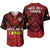 Tonga Rugby MMT Baseball Jersey Ngatu Mate Maa Tonga Grunge Ver.01 LT13 Red - Polynesian Pride