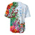 Fiji Baseball Jersey Proud Fijian Tapa mix Tagimoucia Flowers LT13 - Polynesian Pride