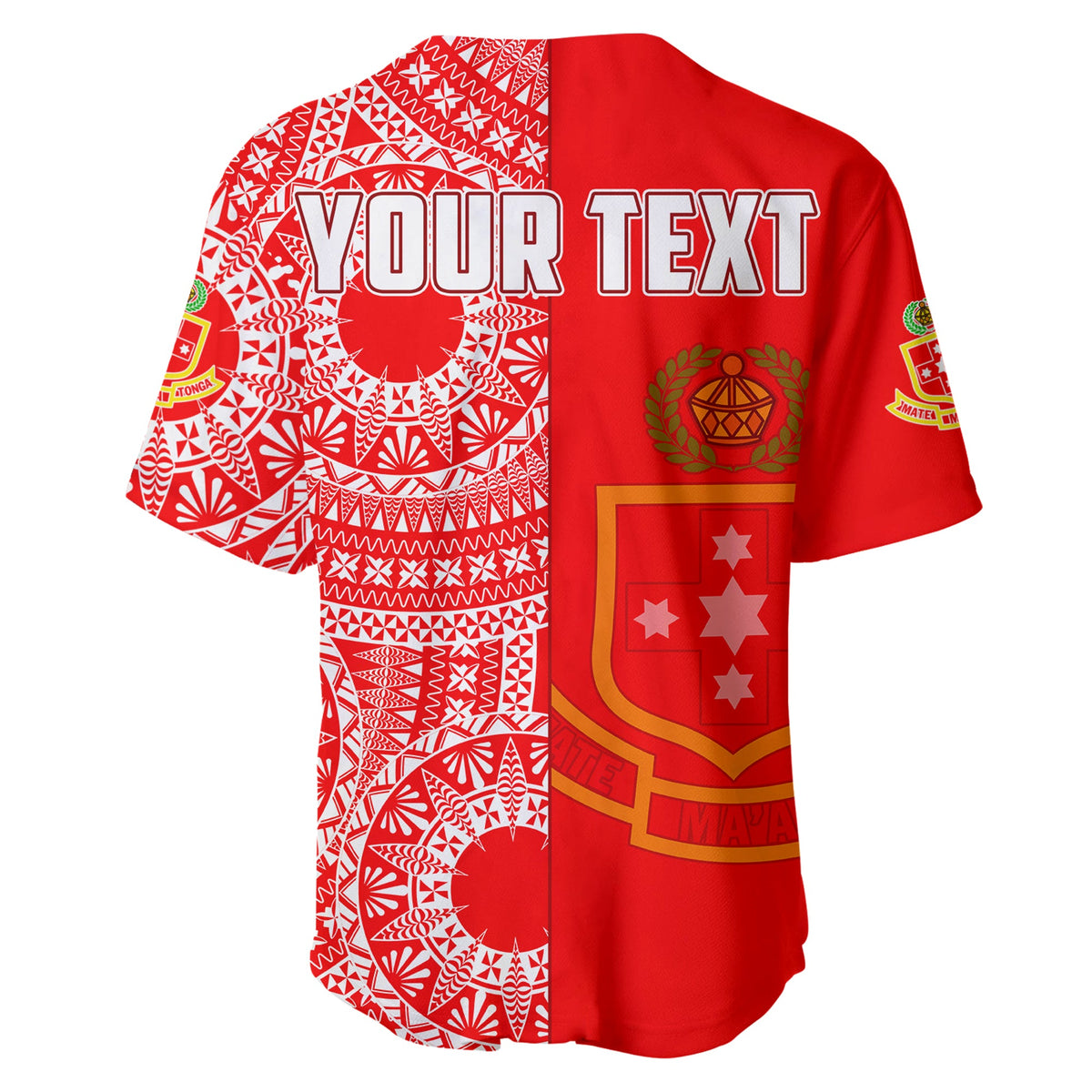 (Custom Personalised) Kolisi Tonga High School Baseball Jersey Tongan Ngatu Pattern LT14 - Polynesian Pride