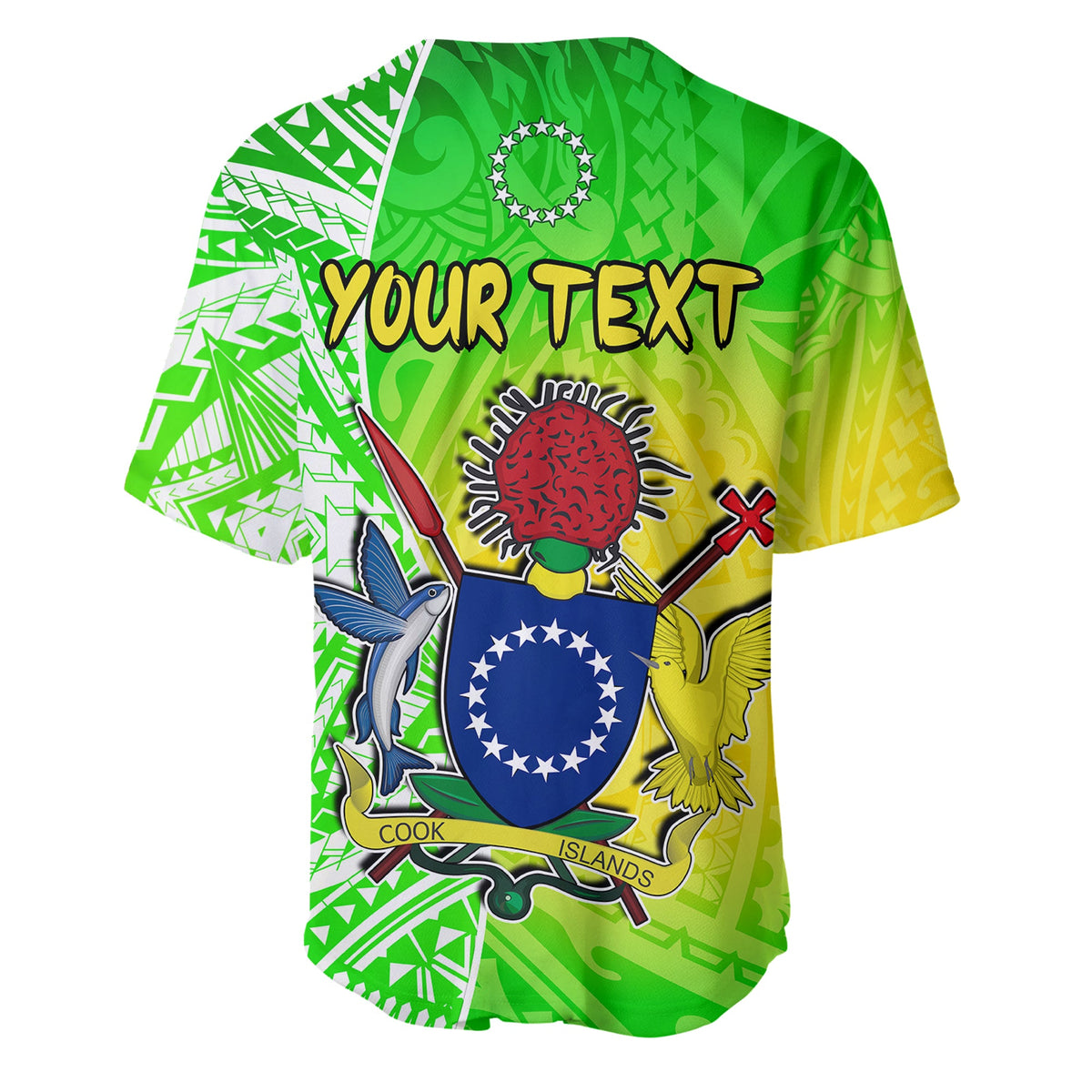 (Custom Personalised) Happy Mangaia Gospel Day Baseball Jersey Cook Islands Coat Of Arms Polynesian Pattern LT14 - Polynesian Pride