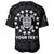 (Custom Personalised) Islands Baseball Jersey Circle Pattern Mix Sea Turtle Black Version LT14 - Polynesian Pride