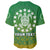 (Custom Personalised) Cook Islands Baseball Jersey Circle Pattern Mix Sea Turtle Green Version LT14 - Polynesian Pride