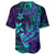 (Custom Personalised) Polynesian Baseball Jersey Purple Paradise Hawaiian Tribal Hammerhead Shark LT14 - Polynesian Pride