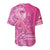 Tonga Breast Cancer Baseball Jersey Tongan Ngatu Pattern No One Fights Alone LT14 - Polynesian Pride