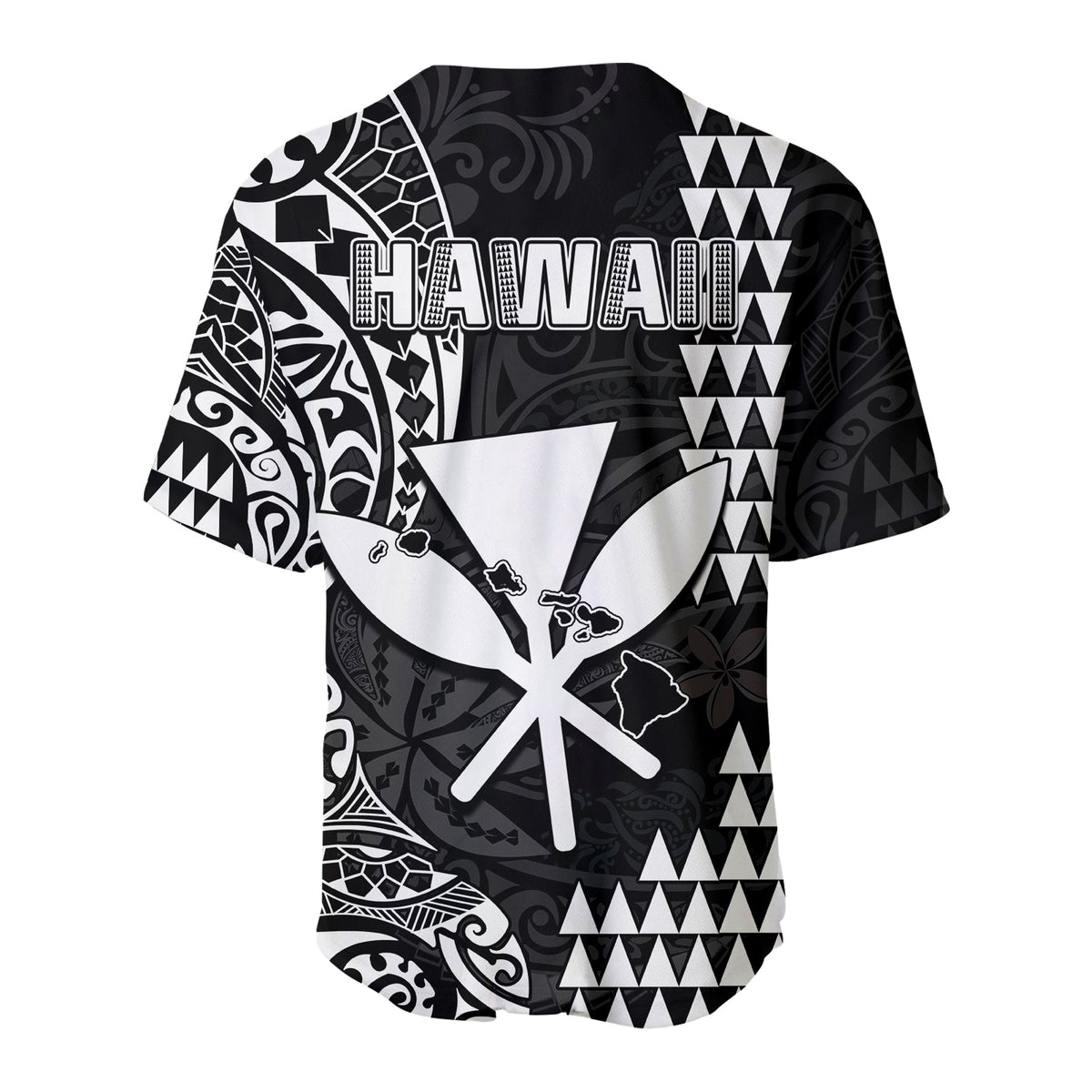Hawaii Day Kakau Baseball Jersey Proud To Be Hawaiian Black King Kamehameha and Kanaka Maoli LT13 - Polynesian Pride