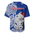 New Zealand Christmas Baseball Jersey Hei Tiki Blue Pohutukawa Meri Kirihimete LT14 - Polynesian Pride