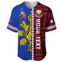(Custom Personalised) Philippines Baseball Jersey Pilipinas Sun Mix Polynesian Pattern LT14 - Polynesian Pride