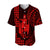 (Custom Text and Number) Hawaii Day Kakau Baseball Jersey Proud To Be Hawaiian Red King Kamehameha and Kanaka Maoli LT13 - Polynesian Pride