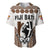 Custom Personalised Fiji Rugby Bati Baseball Jersey Proud Tapa Pattern LT13 White - Polynesian Pride