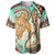 Hawaii Baseball Jersey Polynesian Shark And Sea Turtle Dreamy Turquoise Artsy LT14 Turquoise - Polynesian Pride