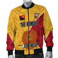 The Kumuls PNG Bomber Jacket Papua New Guinea Polynesian Dynamic Style LT14 Unisex Yellow - Polynesian Pride
