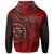 Tahiti Zip Hoodie Red Polynesian Patterns Best Tahiti Ever - Polynesian Pride