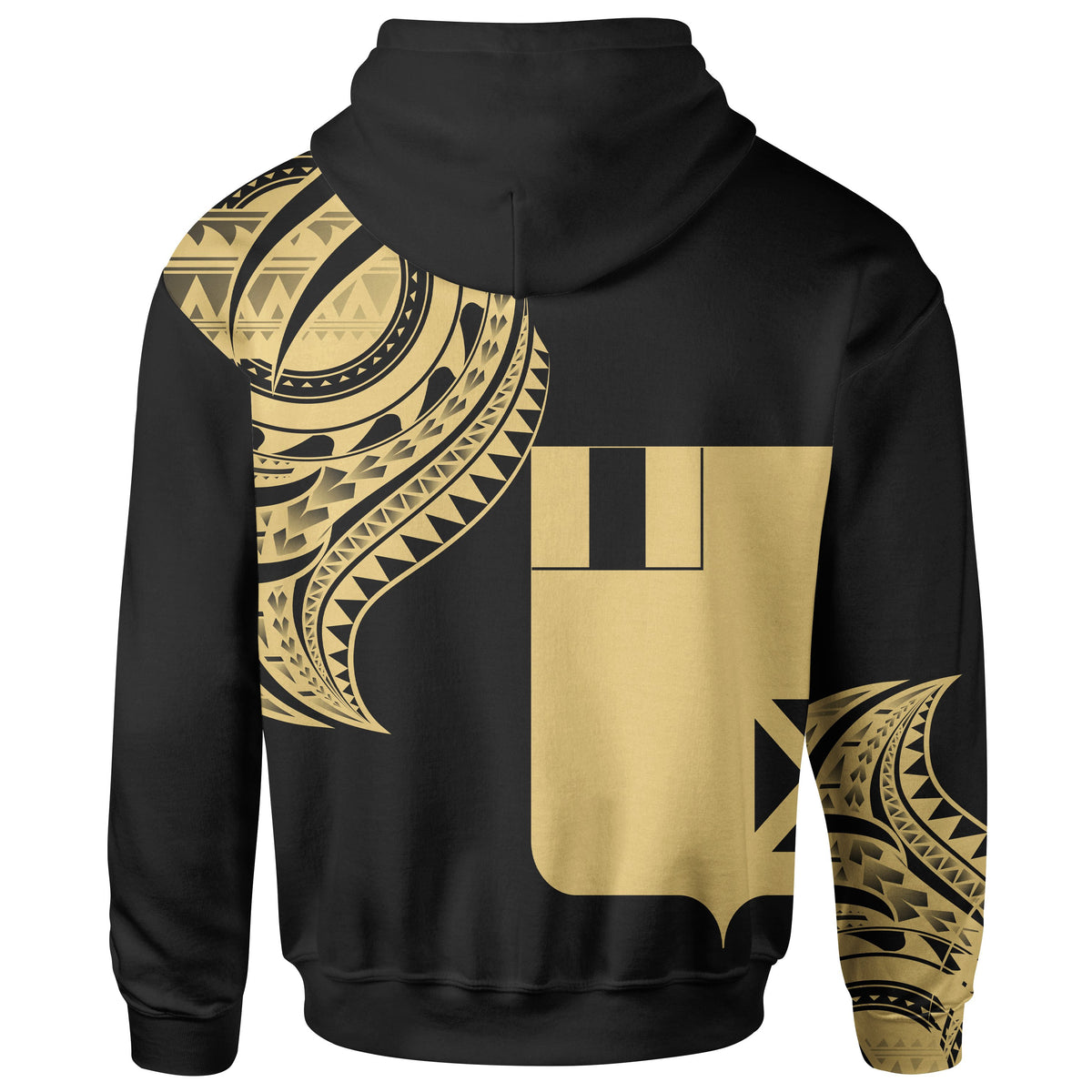 Wallis and Futuna Zip Hoodie Wallis and Futuna Tatau Gold Patterns - Polynesian Pride