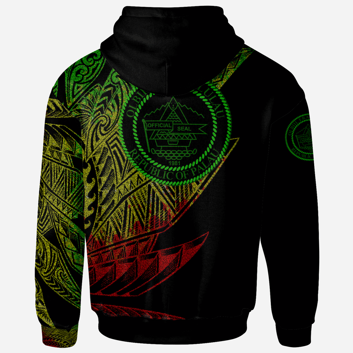 Palau Zip Hoodie Legends Are Born In Reggae Color - Polynesian Pride