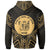 Niue Zip Hoodie Niue Seal Gold Tribal Patterns - Polynesian Pride