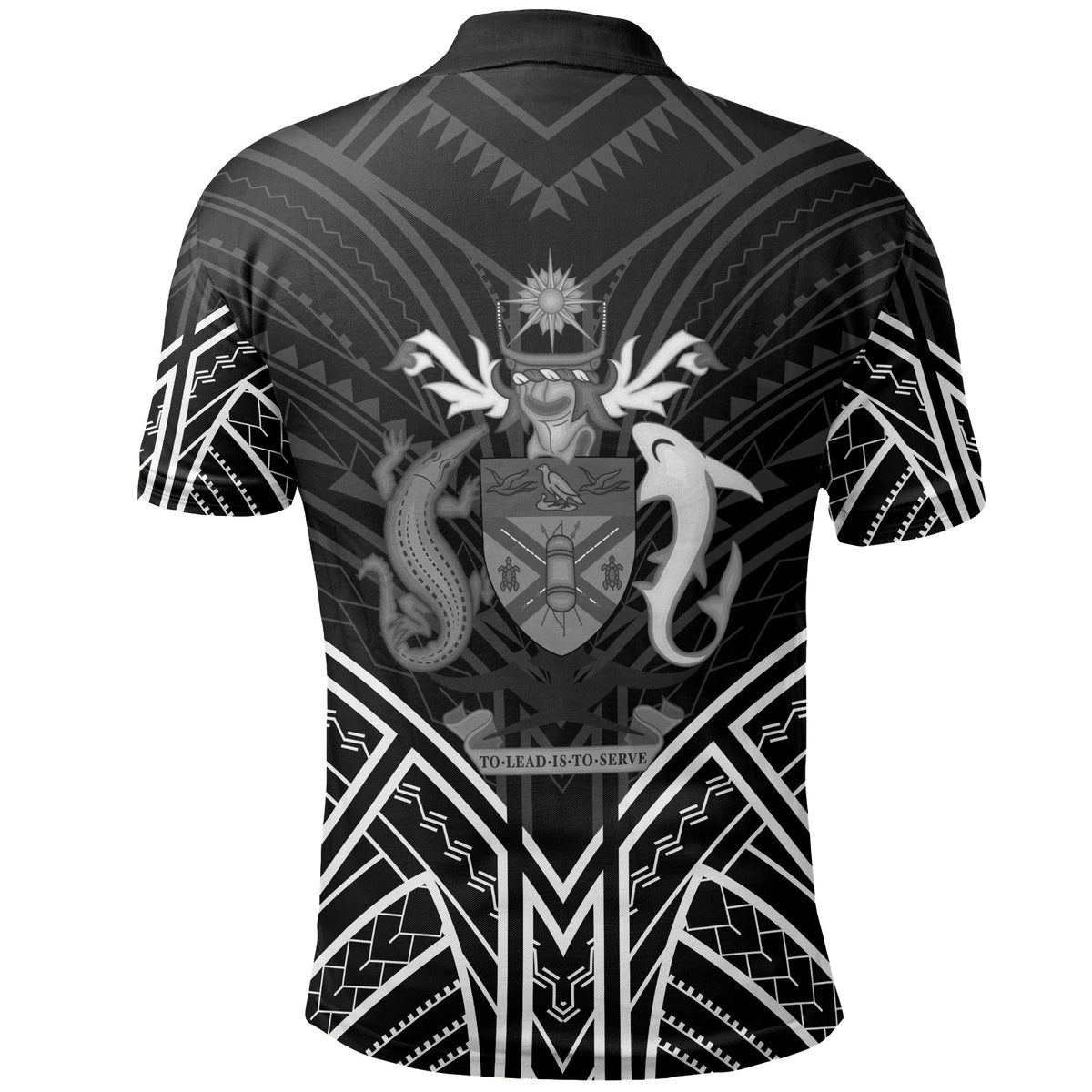 Solomon Islands Polo Shirt Melanesian Seal Black Tribal Patterns - Polynesian Pride
