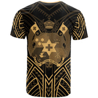 Tonga T Shirt Tonga Seal Tribal Gold Color Patterns - Polynesian Pride