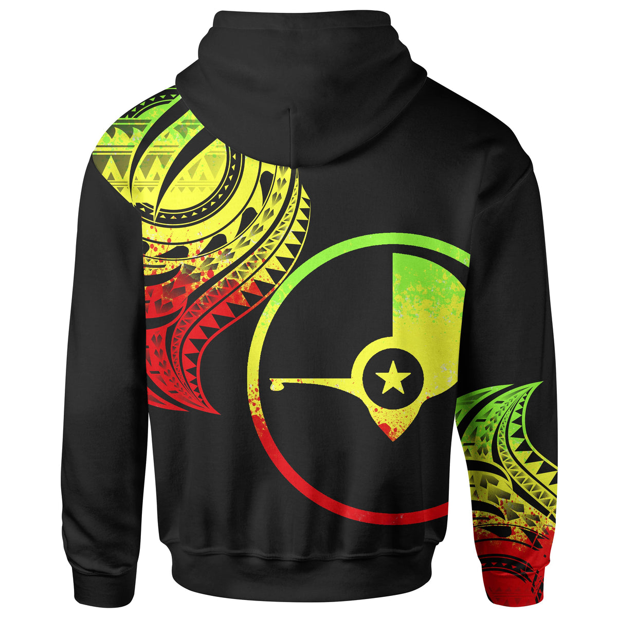 Yap State Hoodie Yap State Tatau Reggae Patterns - Polynesian Pride