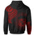 Hawaii Custom Zip Hoodie Hawaii Tatau Red Patterns - Polynesian Pride