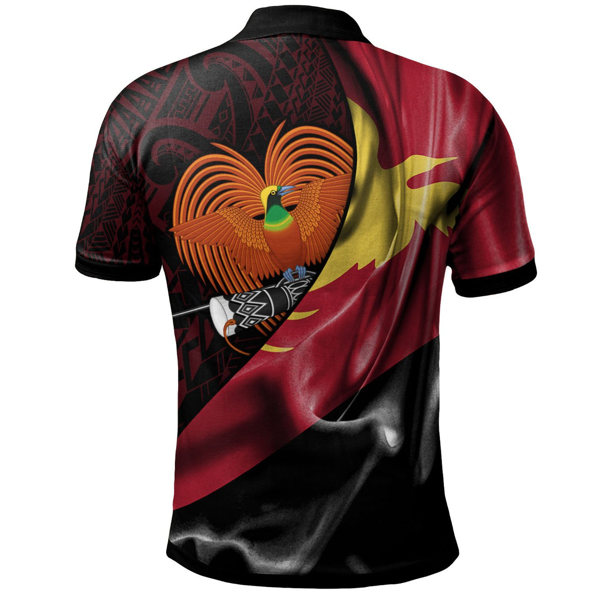 Papua New Guinea Polo Shirt Bulolo PNG Flag Of Silk Style - Polynesian Pride