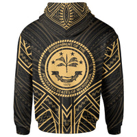 Federated States of Micronesia Hoodie Federated States of Micronesia Seal Gold Tribal Patterns - Polynesian Pride