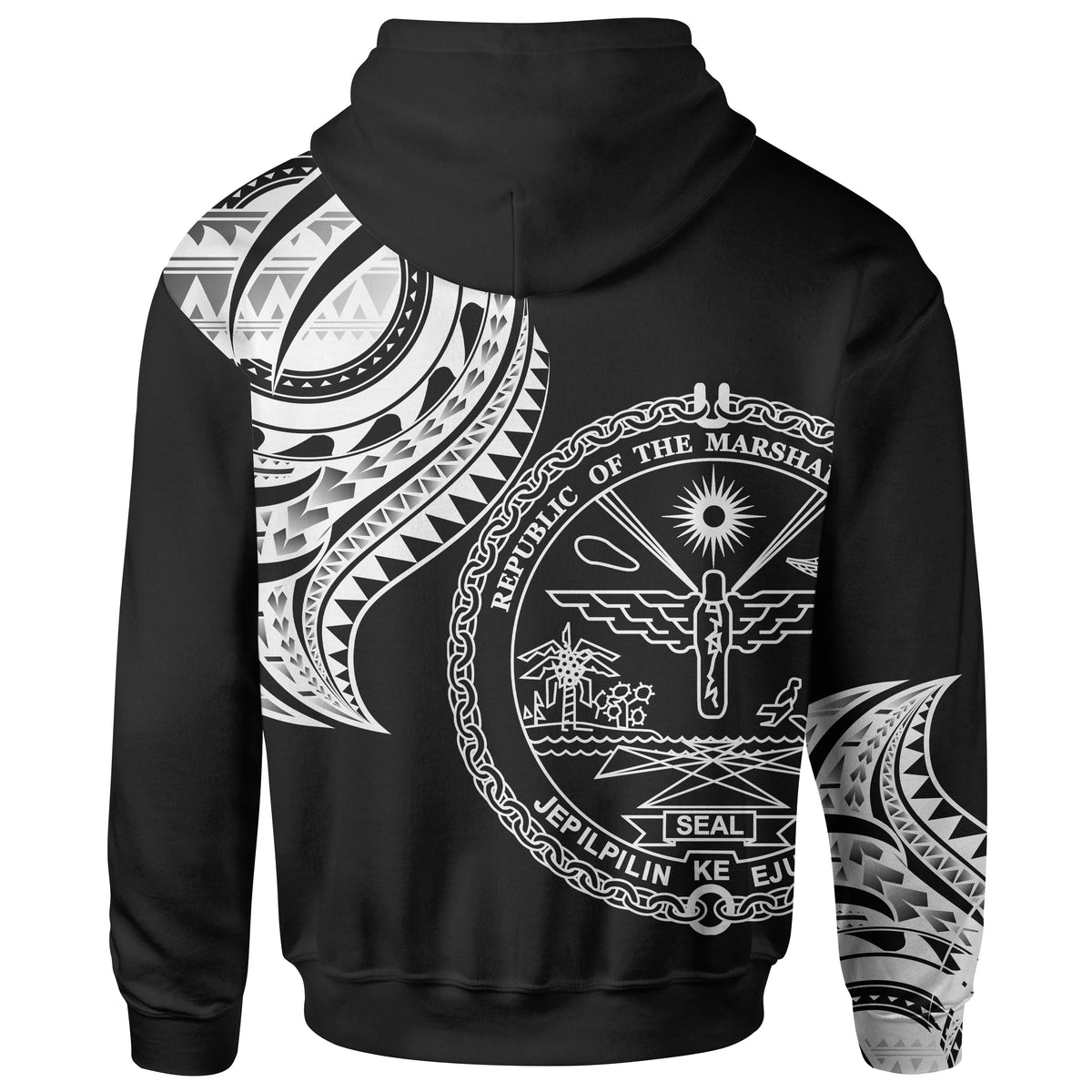 Marshall Islands Zip Hoodie Marshall Islands Tatau Patterns - Polynesian Pride