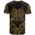 Papua New Guinea T Shirt Papua New Guinea Seal Tribal Gold Color Patterns - Polynesian Pride