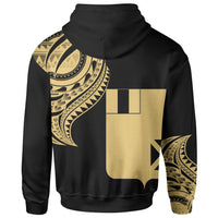 Wallisnd Futuna Hoodie Wallisnd Futuna Tatau Gold Patterns With Coat ofrms - Polynesian Pride