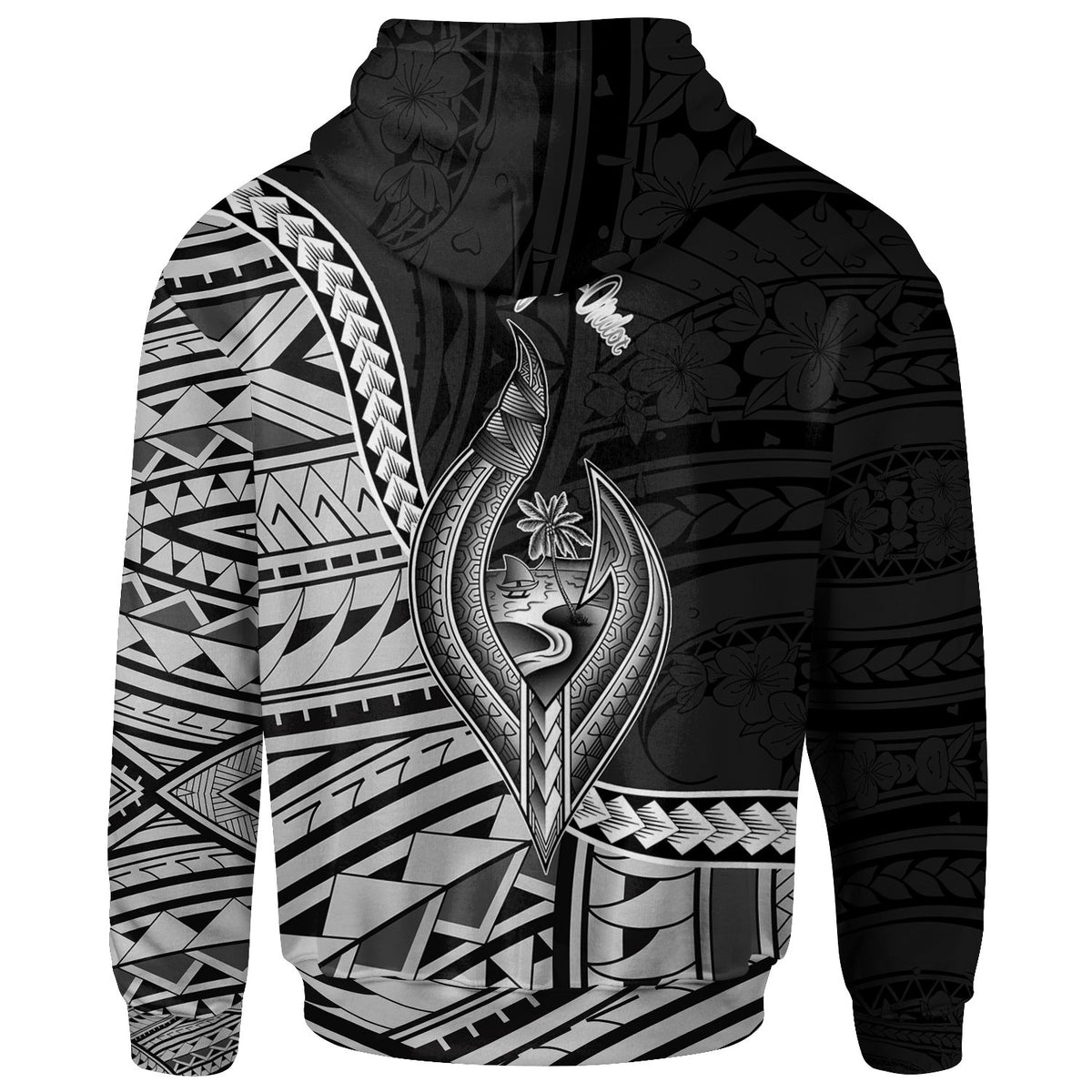 Guam Zip Hoodie Chalan Pago Ordot Seal of Guam Polynesian Patterns - Polynesian Pride