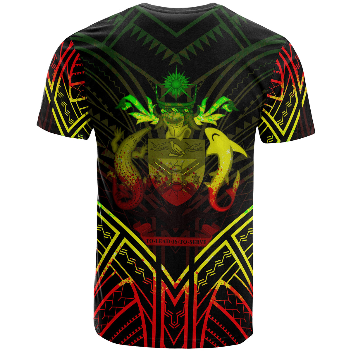 Solomon Islands T Shirt Solomon Islands Seal Tribal Reggae Color Patterns - Polynesian Pride