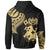 Tonga Custom Hoodie Tonga Tatau Gold Patterns - Polynesian Pride