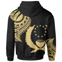 Pohnpei State Hoodie Pohnpei State Tatau Gold Patterns With Coat ofrms - Polynesian Pride