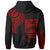 Kiribati Custom Zip Hoodie Kiribati Tatau Red Patterns - Polynesian Pride