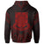 Tuvalu Hoodie Tuvalu Seal Red Tribal Patterns - Polynesian Pride