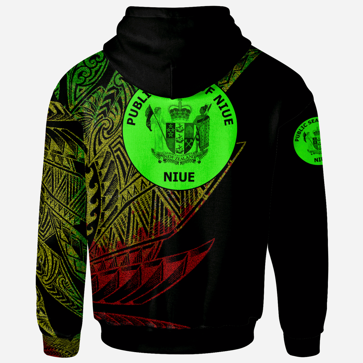 Niue Hoodie Legends Are Born In Reggae Color - Polynesian Pride