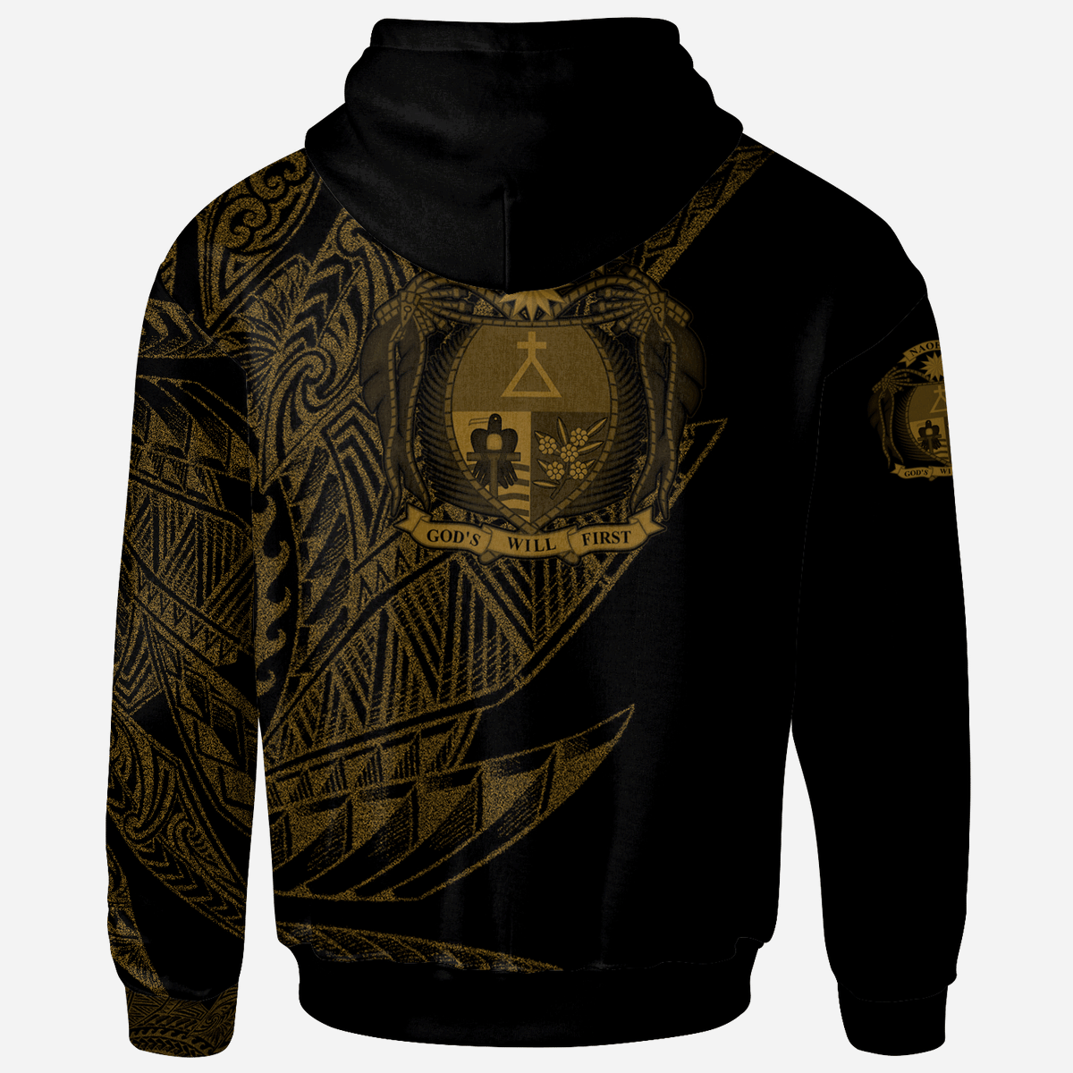 Nauru Zip Hoodie Legends Are Born In Gold Color - Polynesian Pride