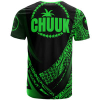 Chuuk State T Shirt Green Polynesian Patterns Sport Style - Polynesian Pride