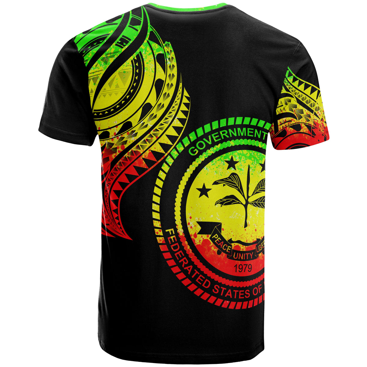 Federated States of Micronesia T Shirt FSM Tatau Reggae Patterns - Polynesian Pride