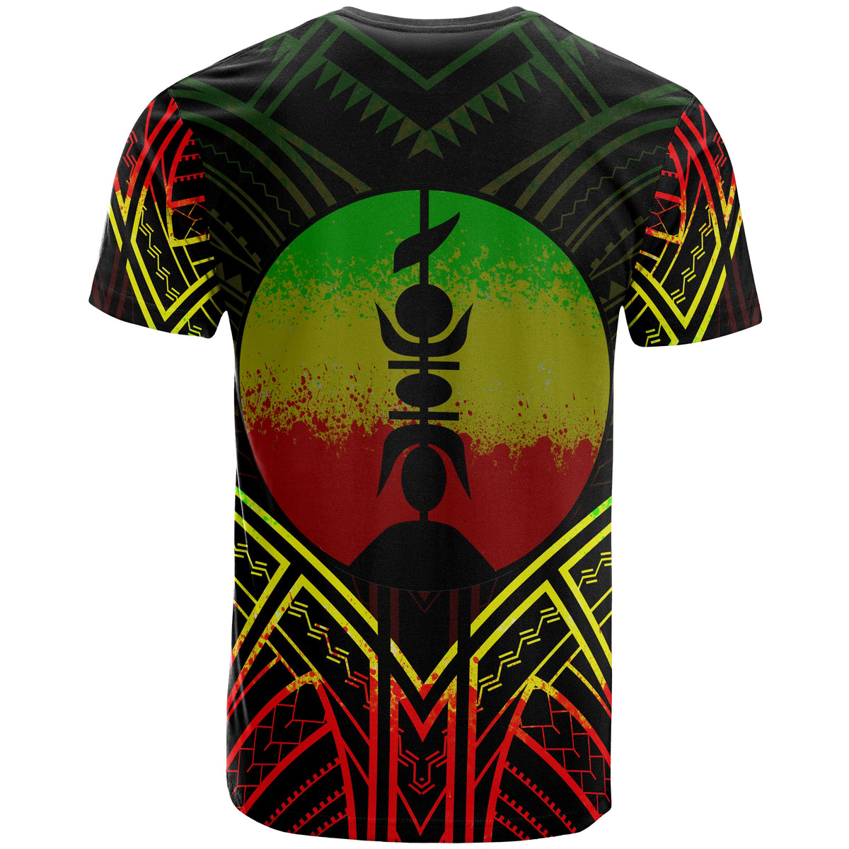 New Caledonia T Shirt New Caledonia Seal Tribal Reggae Color Patterns - Polynesian Pride