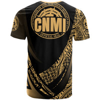 Northern Mariana Islands T Shirt Gold Polynesian Patterns Sport Style - Polynesian Pride