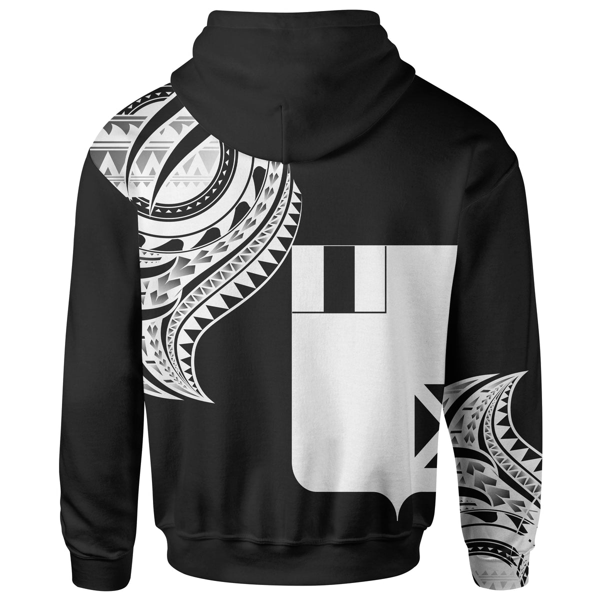 Wallisnd Futuna Hoodie Wallisnd Futuna Tatau White Patterns - Polynesian Pride
