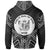 Niue Zip Hoodie Niue Seal Black Tribal Patterns - Polynesian Pride