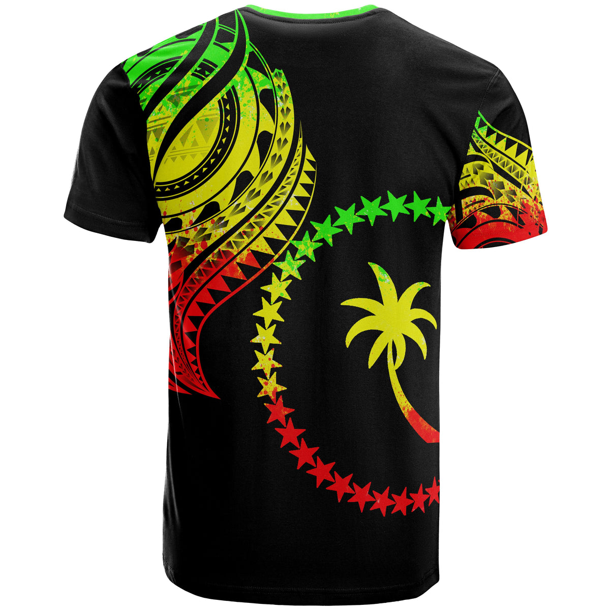 Chuuk State T Shirt Chuuk State Tatau Reggae Patterns With Coat of Arms - Polynesian Pride