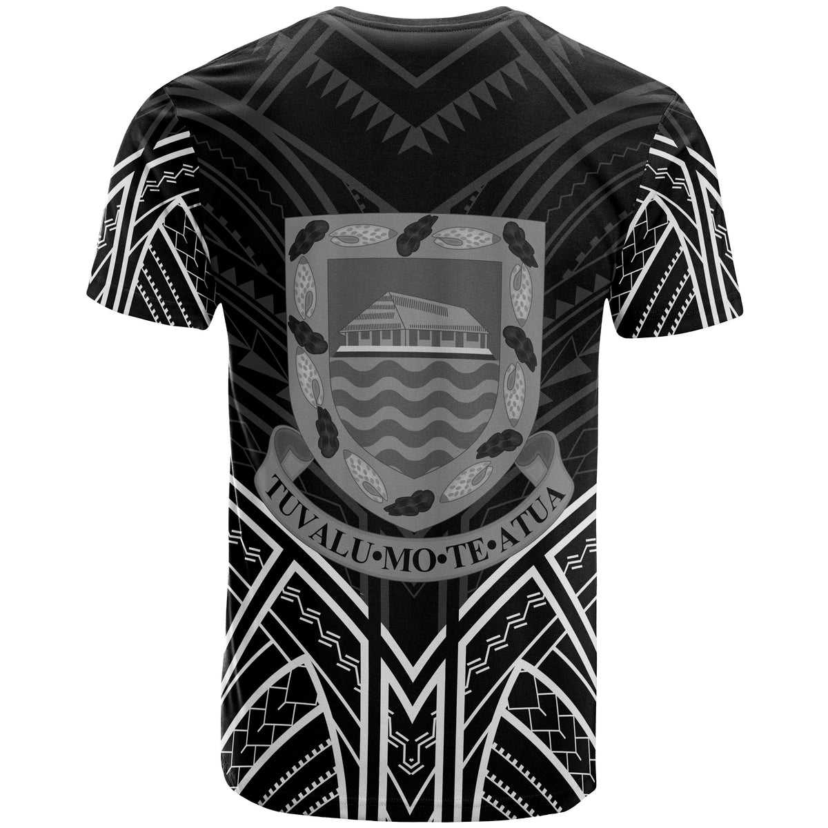 Tuvalu T Shirt Tuvaluan Seal Tribal Black Color Patterns - Polynesian Pride