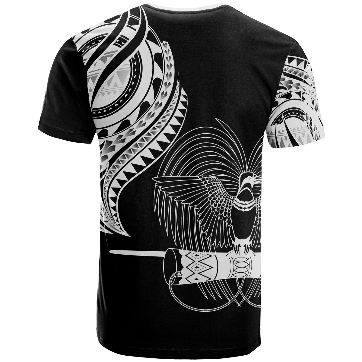 Papua New Guinea Custom T Shirt Papua New Guinea Tatau White Patterns - Polynesian Pride