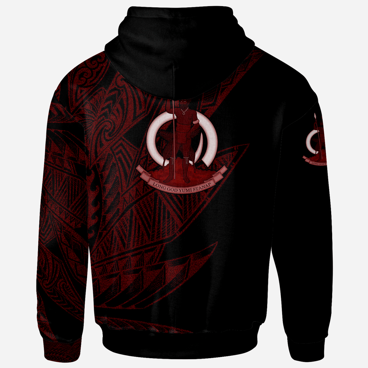 Vanuatu Hoodie Legends Are Born In Red Color - Polynesian Pride